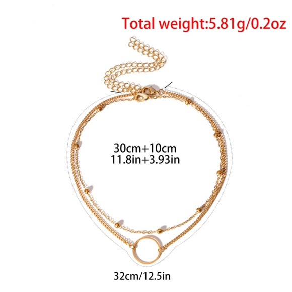 Boutique Minimalist Double Layers Choker Necklace - Picture 3 of 4